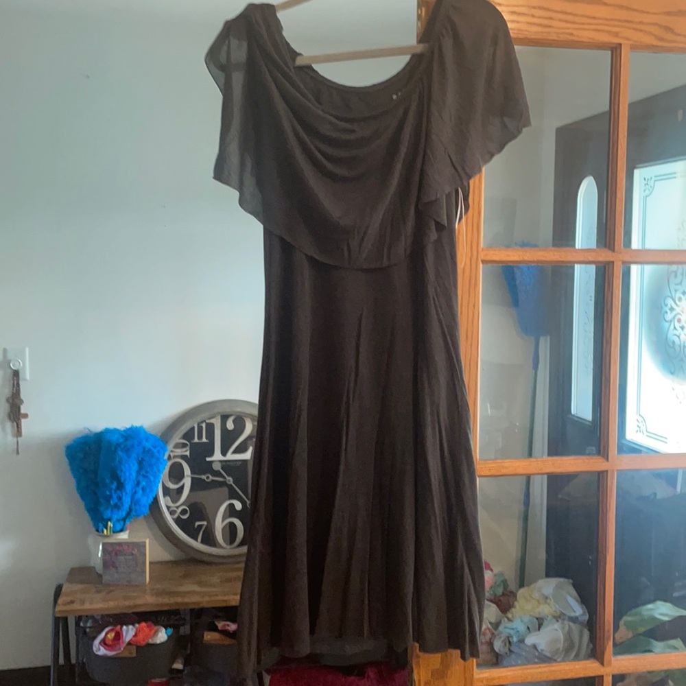 Three dots off the shoulder dress